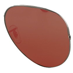 solbriller med røde linser