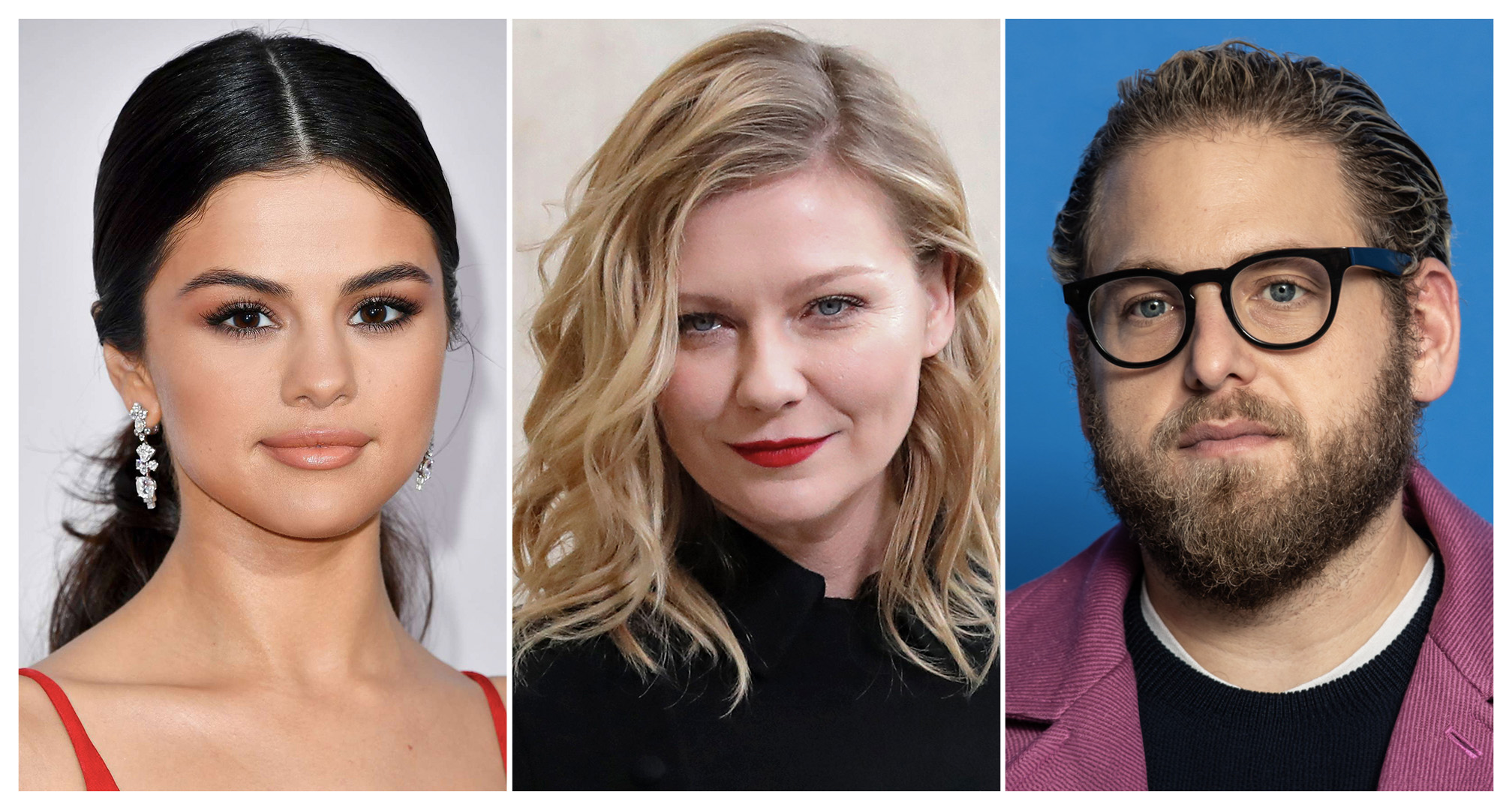 af selena gomez, kirsten dunst og jonah hill