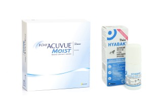 1-DAY Acuvue Moist (90 linser) + Hyabak 0.15% gtt. 10 ml
