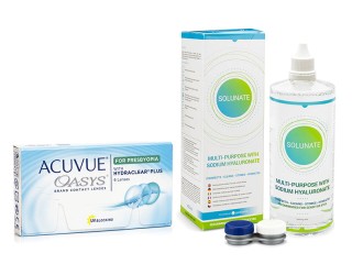 Acuvue Oasys for Presbyopia (6 linser) + Solunate Multi-Purpose 400 ml med etui
