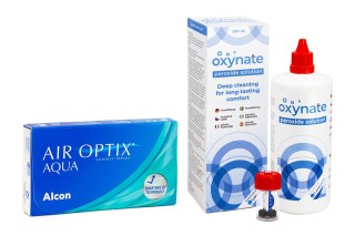 Air Optix Aqua (6 linser) + Oxynate Peroxide 380 ml med etui