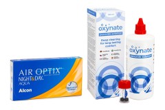 Air Optix Night & Day Aqua (6 linser) + Oxynate Peroxide 380 ml med etui
