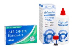 Air Optix Plus Hydraglyde for Astigmatism (3 linser) + Oxynate Peroxide 380 ml med etui