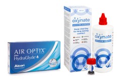 Air Optix Plus Hydraglyde (6 linser) + Oxynate Peroxide 380 ml med etui