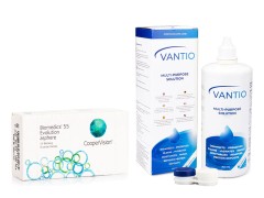 Biomedics 55 Evolution CooperVision (6 linser) + Vantio Multi-Purpose 360 ml med etui