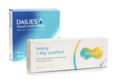 DAILIES AquaComfort Plus (90 linser) + Lenjoy 1 Day Comfort (10 linser)