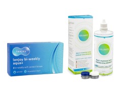 Lenjoy Bi-weekly Aqua+ (6 linser) + Solunate Multi-Purpose 400 ml med etui
