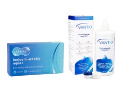 Lenjoy Bi-weekly Aqua+ (6 linser) + Vantio Multi-Purpose 360 ml med etui