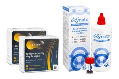 Lenjoy Monthly Day & Night (12 linser) + Oxynate Peroxide 380 ml med etui