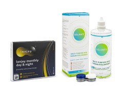 Lenjoy Monthly Day & Night (3 linser) + Solunate Multi-Purpose 400 ml med etui