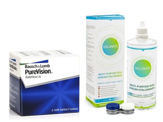 PureVision (6 linser) + Solunate Multi-Purpose 400 ml med etui