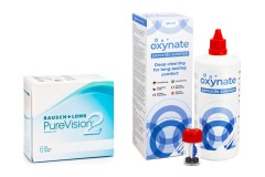PureVision 2 (6 linser) + Oxynate Peroxide 380 ml med etui