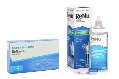 SofLens 59 (6 linser) + ReNu MultiPlus 360 ml med etui