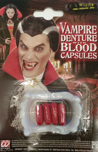 Vampyr tænder med blod kapsler (bonus)